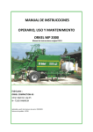 manual de instrucciones operario, uso y mantenimiento