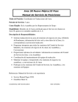 Area 38 Nuevo Méjico/El Paso Manual de Servicio de Posiciones