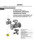 Caudalímetro ultr Caudalímetro ultrasónico universal de 3 haces