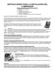instrucciones para la instalaci&oacute;n del compresor