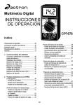 INSTRUCCIONES DE OPERACION