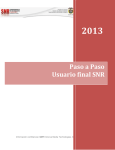 Paso a Paso Usuario final SNR