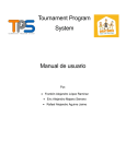 Tournament Program System Manual de usuario