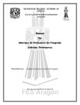 Manual De Informes de Profesores De Posgrado (Edición: Profesores)