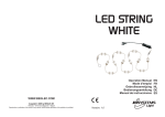 LED STRING WHITE user manual - V1,0