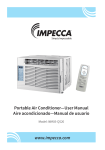 Portable Air Conditioner&mdash;User Manual Aire acondicionado