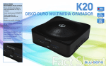 k20 disco duro multimedia grabador