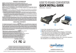 USB TO RS485 CONVERTER QUICK INSTALL GUIDE