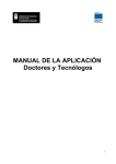 MANUAL DE LA APLICACIÓN Doctores y Tecnólogos