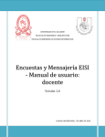 Encuestas y Mensajería EISI - Manual de usuario: docente
