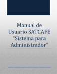 Manual de Usuario SATCAFE “Sistema para Administrador”