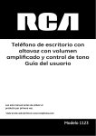 Teléfono de escritorio con altavoz con volumen amplificado y control