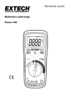 Manual del usuario Multímetro autorrango Extech 420