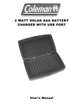 2 watt solar aaa battery charger with usb port