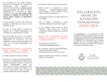 DECLARACIÓN ANUAL DE SITUACIÓN PATRIMONIAL (MAYO 2014)