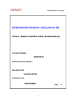 ESPECIFICACI&Oacute;N T&Eacute;CNICA N&deg;: NOCOLOK-021