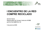 I ENCUENTRO DE LA RED COMPRE RECICLADO