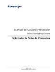 Manual de Usuario Proveedor Solicitudes de Notas de