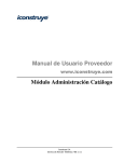 Manual de Usuario Proveedor Módulo Administración