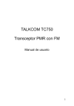 TALKCOM TC750 Transceptor PMR con FM