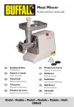 Meat Mincer Instruction manual