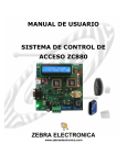 MANUAL ZC880 y CONTROLES DE PUERTA