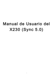 Manual de Usuario del X230 (Sync 5.0)