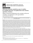 Diferentes m&eacute;todos estad&iacute;sticos para el an&aacute;lisis de variables
