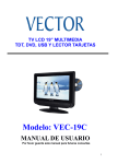 Vector VEC19C Manual - Recambios, accesorios y repuestos