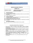 ESPECIFICACIONES T&Eacute;CNICAS CODIGO: N-5