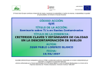 criterios claves y estándares de calidad en la descontaminación de