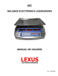 BALANZA ELECTRONICA LIQUIDADORA MANUAL DE USUARIO