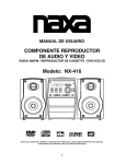 COMPONENTE REPRODUCTOR DE AUDIO Y VIDEO Modelo: NX