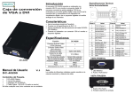 Caja de conversión de VGA a DVI Manual de Usuario V1.0