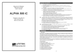 Manual Alpha 500iC -En-Es-Fr