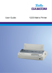 User Guide 1225 Matrix Printer - The Factory HKA International