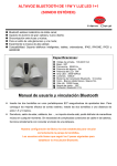 Manual de usuario y vinculación Bluetooth