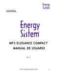MP3 ELEGANCE COMPACT MANUAL DE USUARIO
