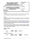 Procedimiento para la homologación de dispositidos.