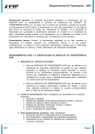 Requerimientos de presentaci&oacute;n