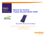 Manual de Usuario Tarjeta Novatel Merlin V620