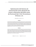 Optimizaci&oacute;n del Sistema de Comunicaci&oacute;n entre despacho de