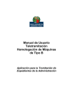 Manual de Usuario Teletramitación Homologación de Máquinas de