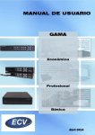 Manual ECV-REC ECO-REC - ECV Vídeo Seguridad SA