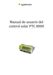 Manual de usuario del control solar PTC 8000