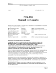 FDS-318 Manual De Usuario