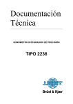 Sonómetro integrador de Precisión Tipo 2236