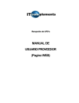 MANUAL DE USUARIO PROVEEDOR (Pagina WEB)
