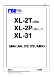 Manual de usuario del XL-2T, 2P y 31