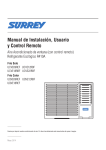 Manual de Usuario, Instalación y Control Remoto Equipos